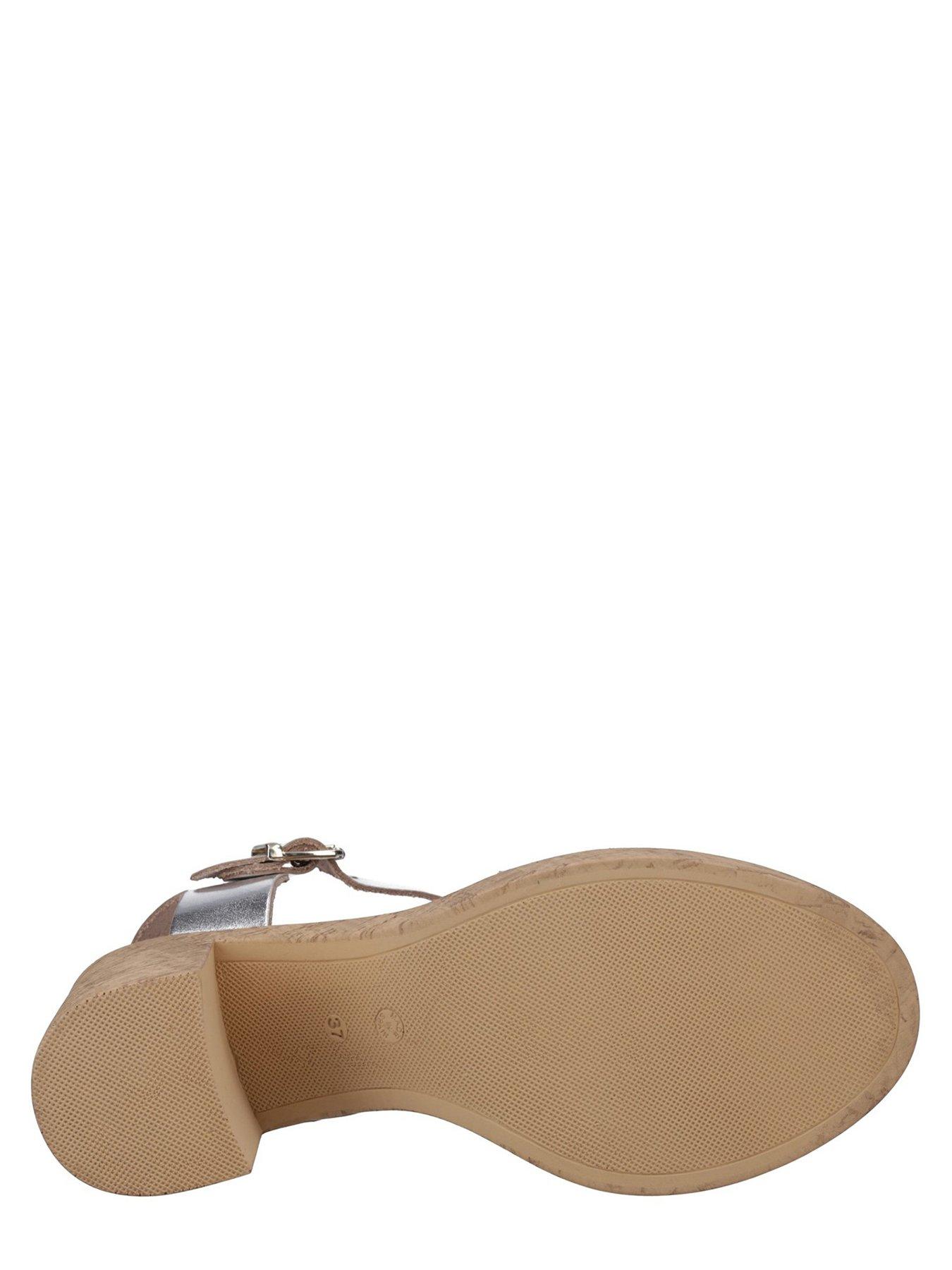  image of hush-puppies-georgia-cork-heeled-sandal-silver