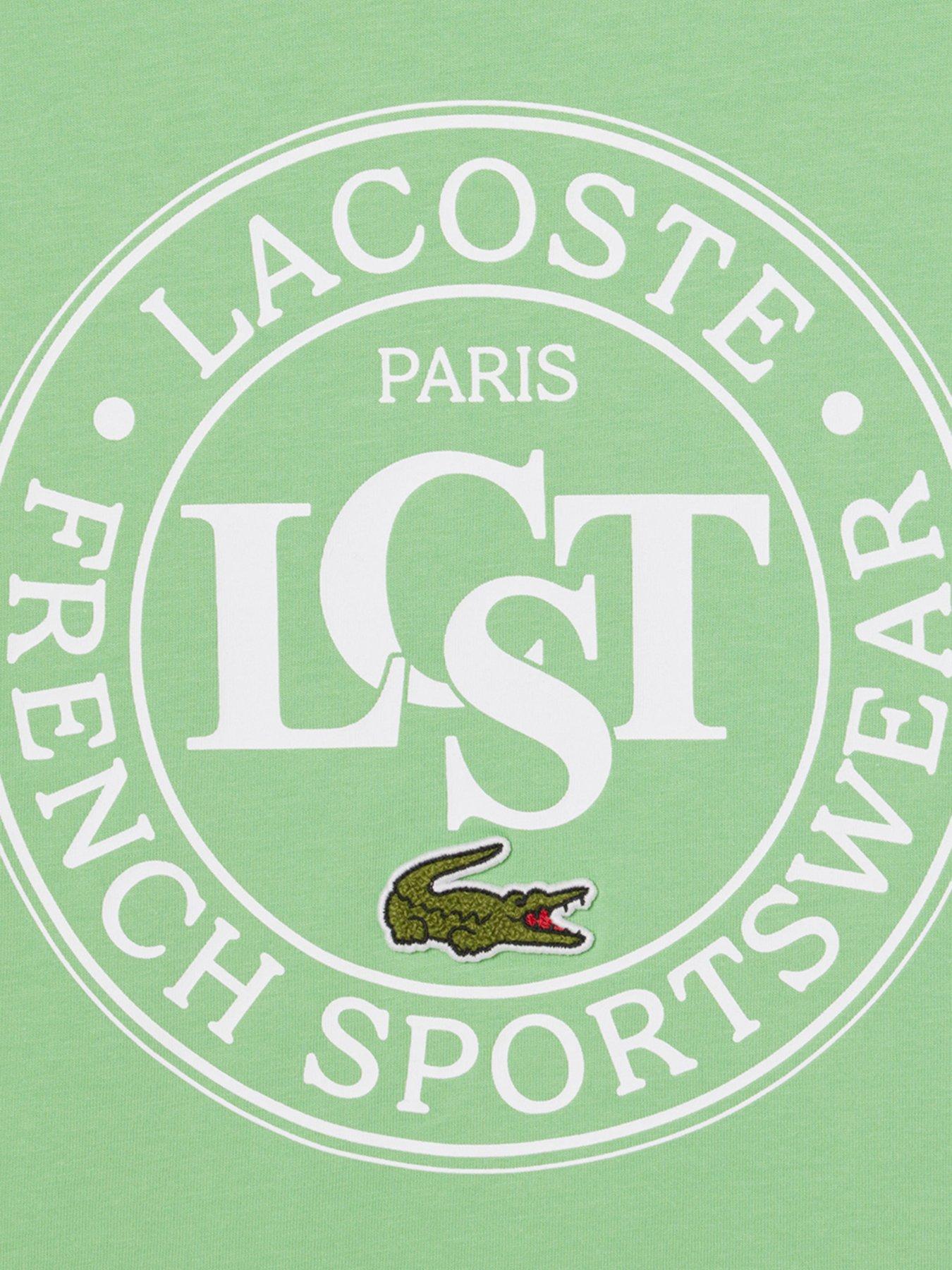  image of lacoste-kids-croc-signature-logo-short-sleeve-t-shirt-green