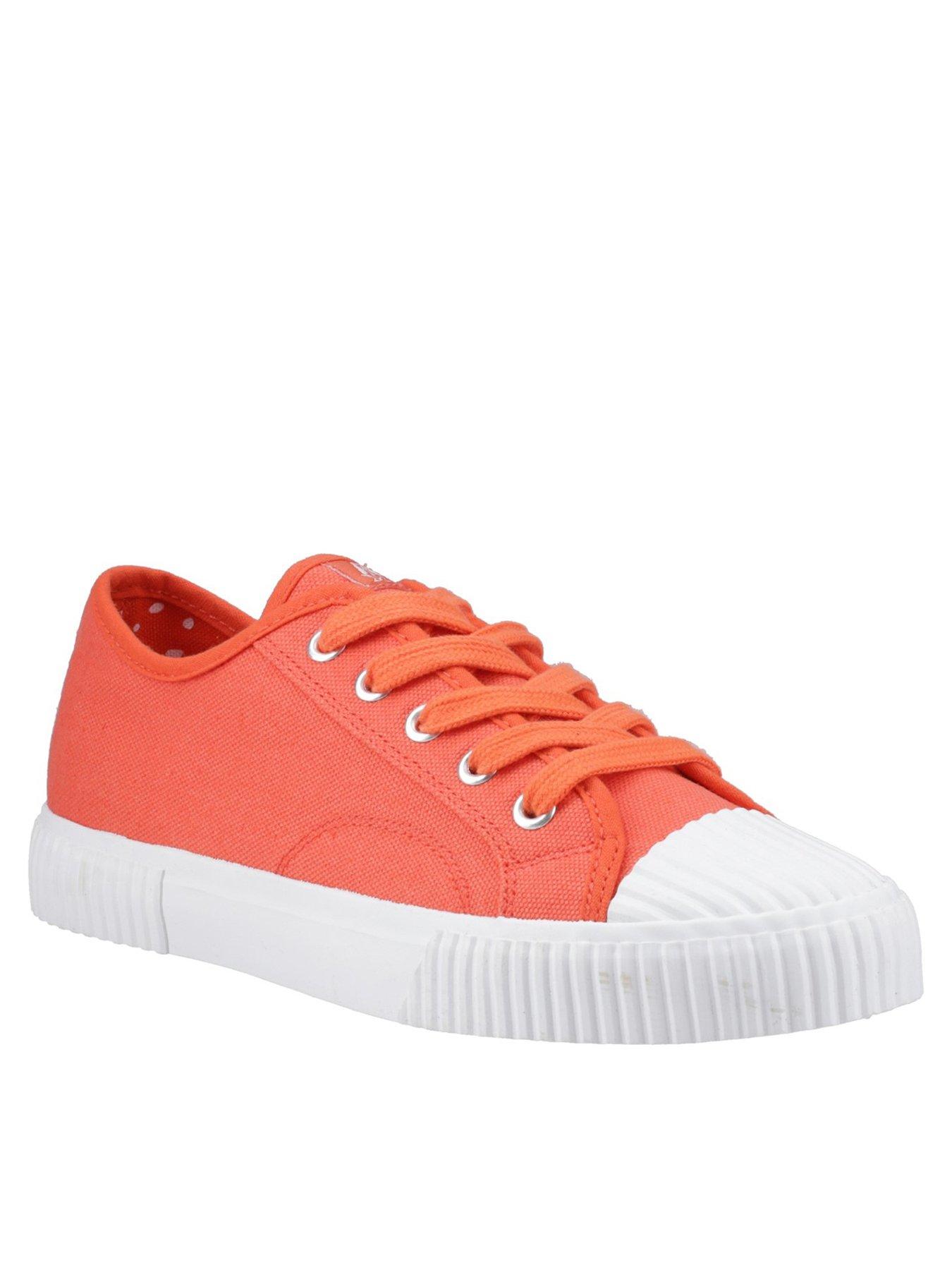  image of hush-puppies-freya-canvas-trainer-orange