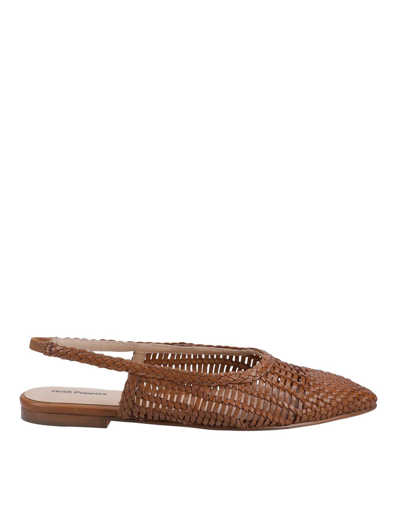 Hush Puppies Dalia Woven Slingback Shoe - Tan