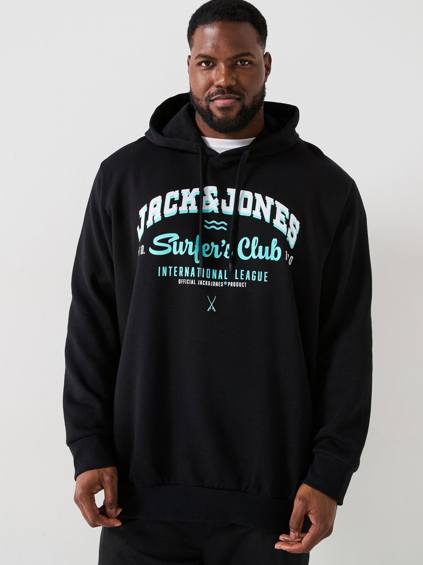 jack-jones-plus-size-logo-hoodie-black