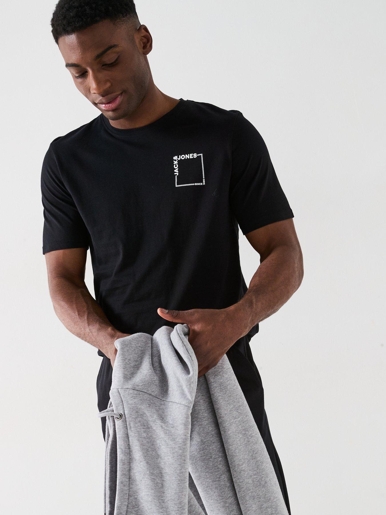  image of jack-jones-verner-square-logo-t-shirt-black