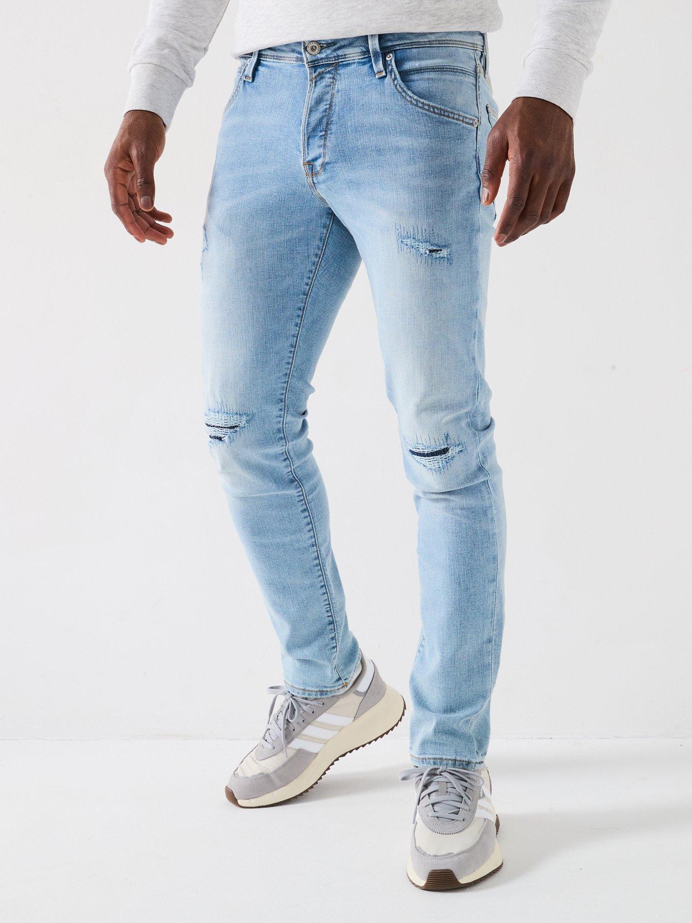  image of jack-jones-glenn-fox-slim-fit-jeans-dark-blue