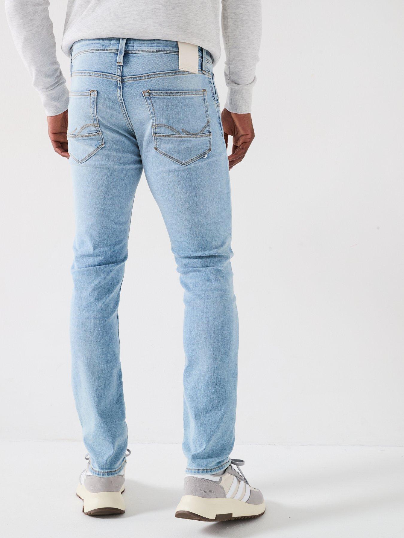  image of jack-jones-glenn-fox-slim-fit-jeans-dark-blue