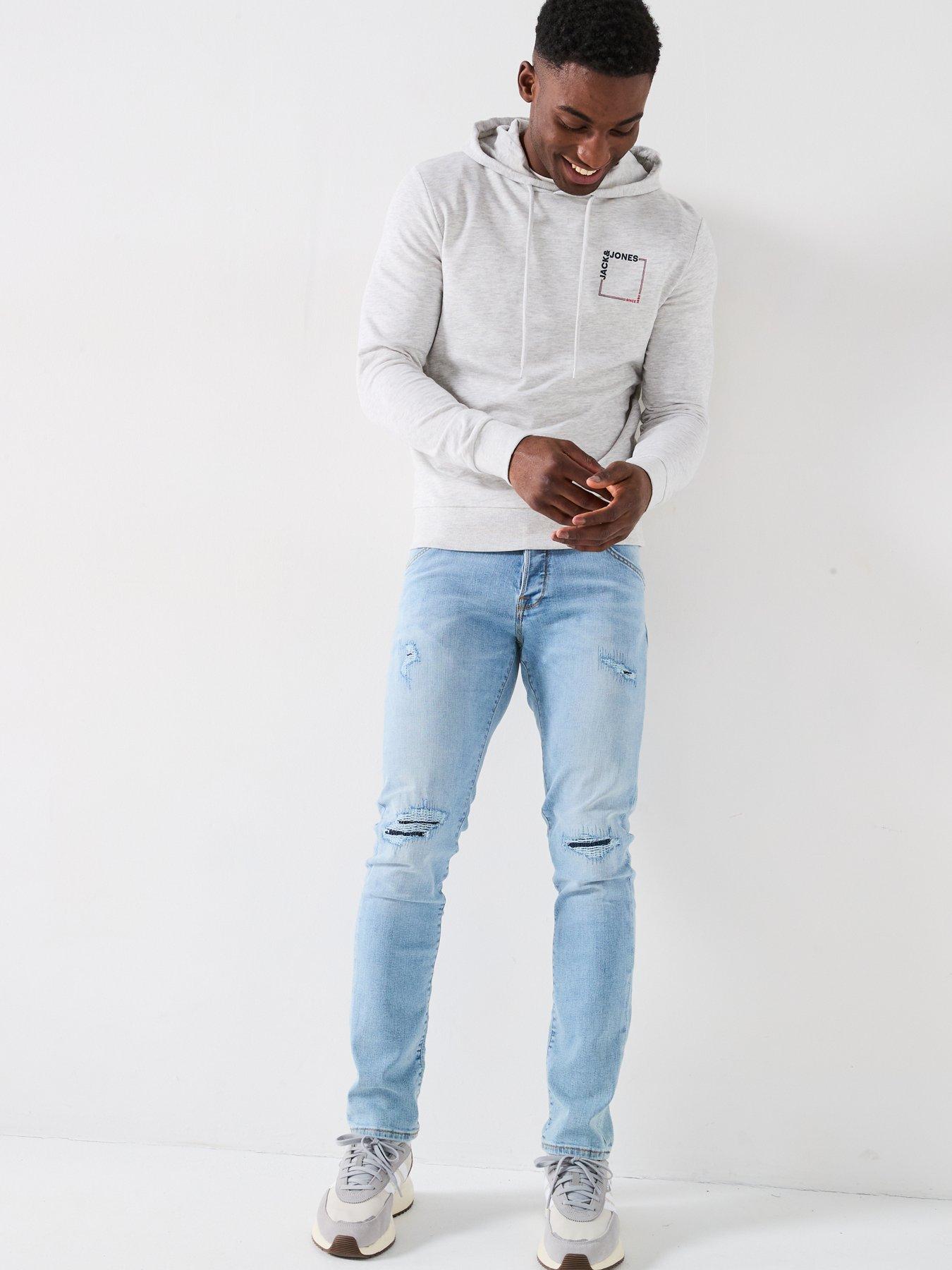  image of jack-jones-glenn-fox-slim-fit-jeans-dark-blue