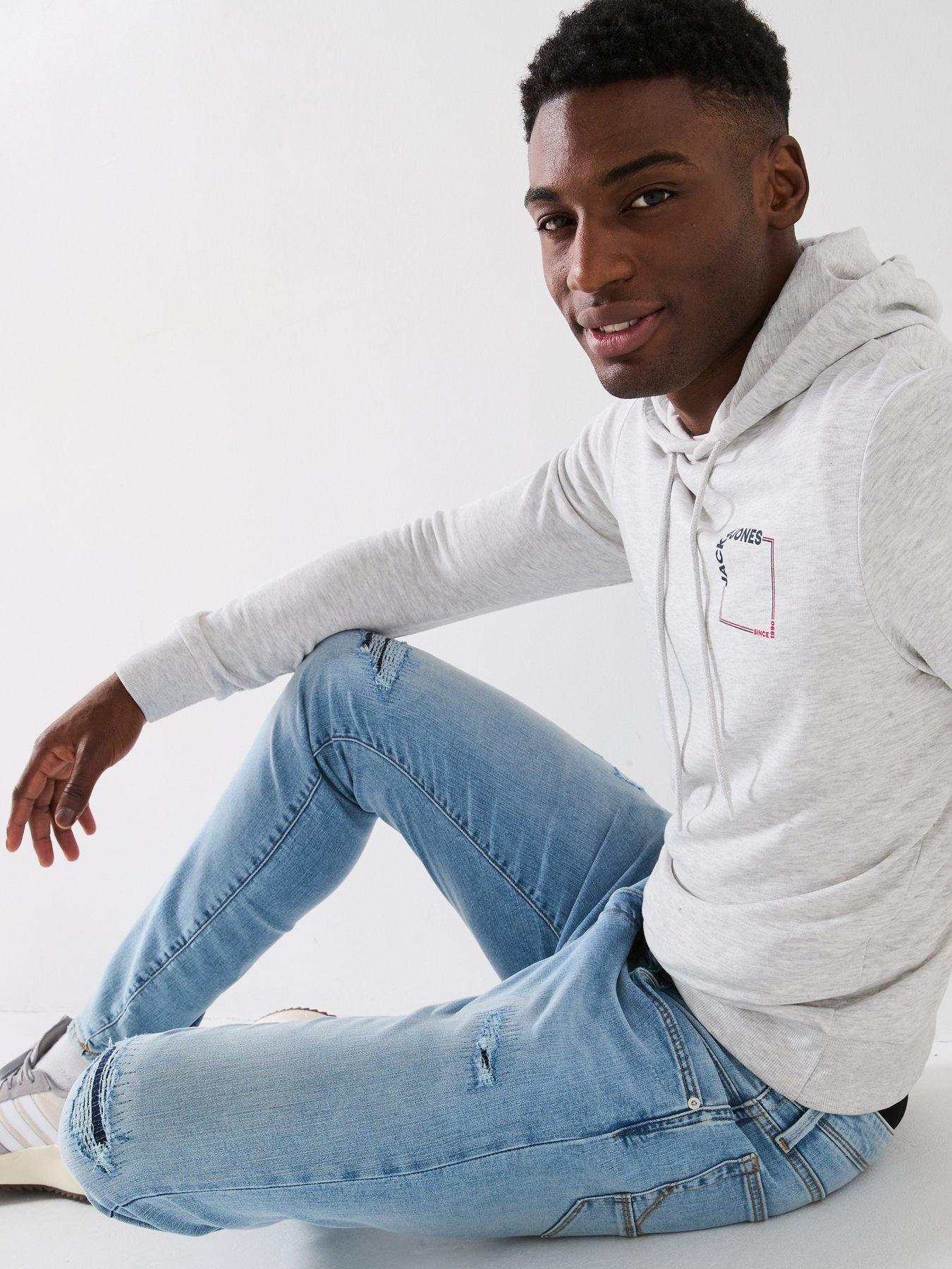  image of jack-jones-glenn-fox-slim-fit-jeans-dark-blue