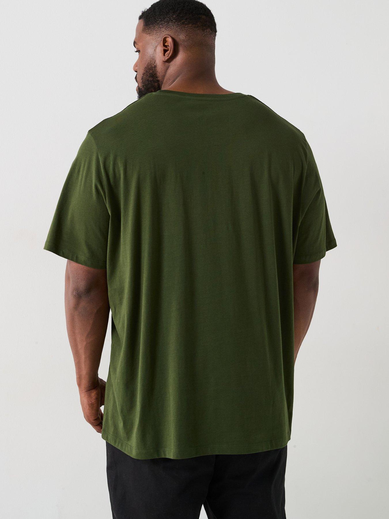 Image 2 of 4 of Jack & Jones Plus Size Logo T-Shirt - Dark Green