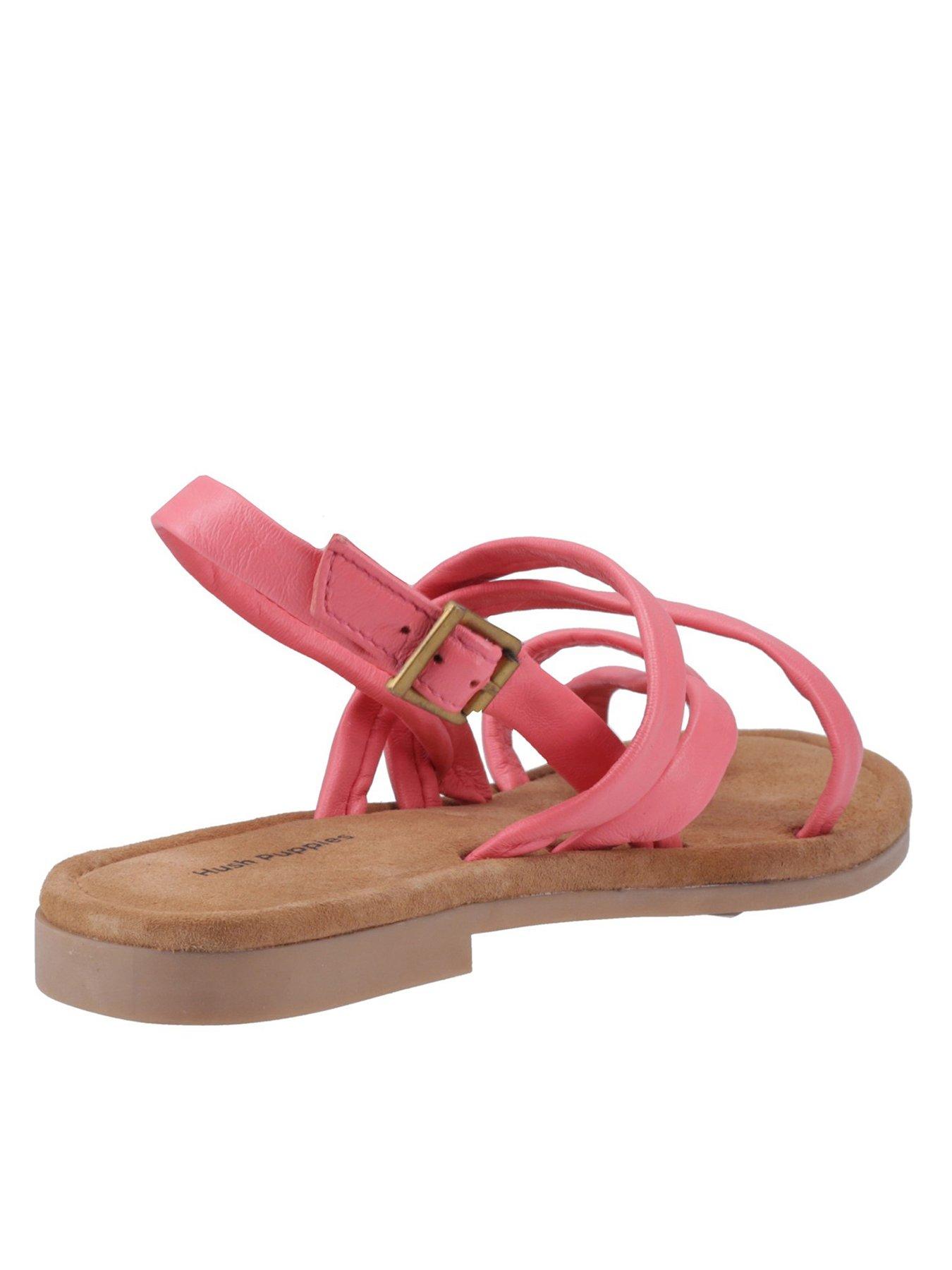  image of hush-puppies-hope-wide-fit-sandal-coral