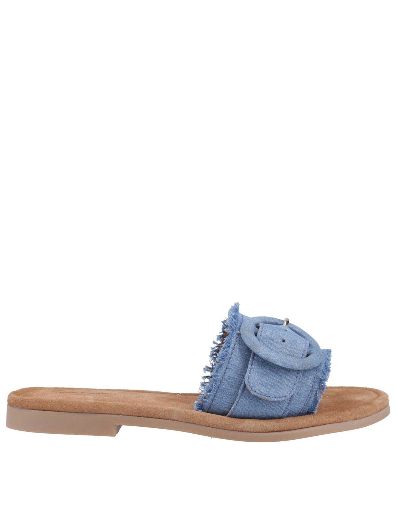  image of hush-puppies-hayley-buckle-slide-denim