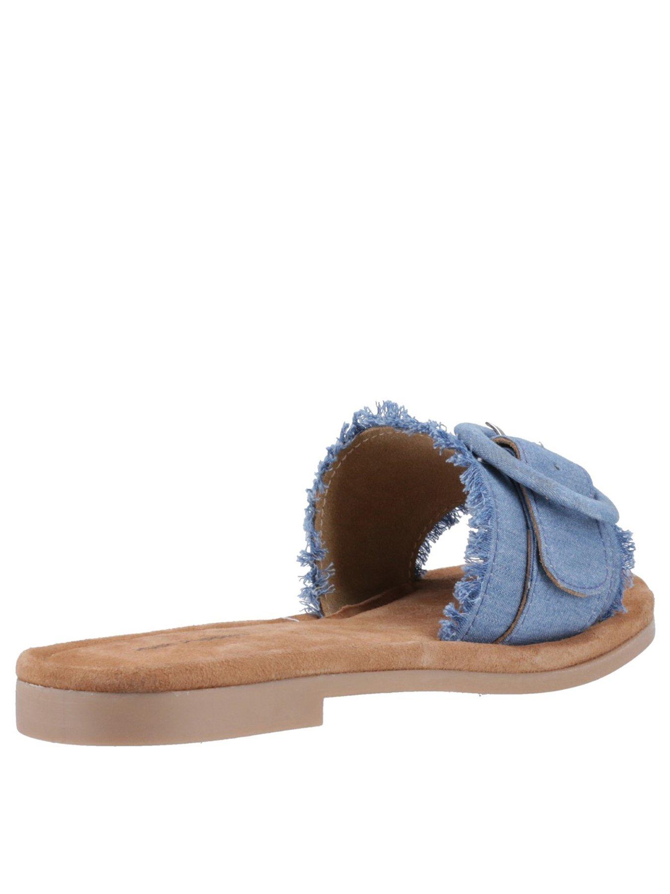  image of hush-puppies-hayley-buckle-slide-denim