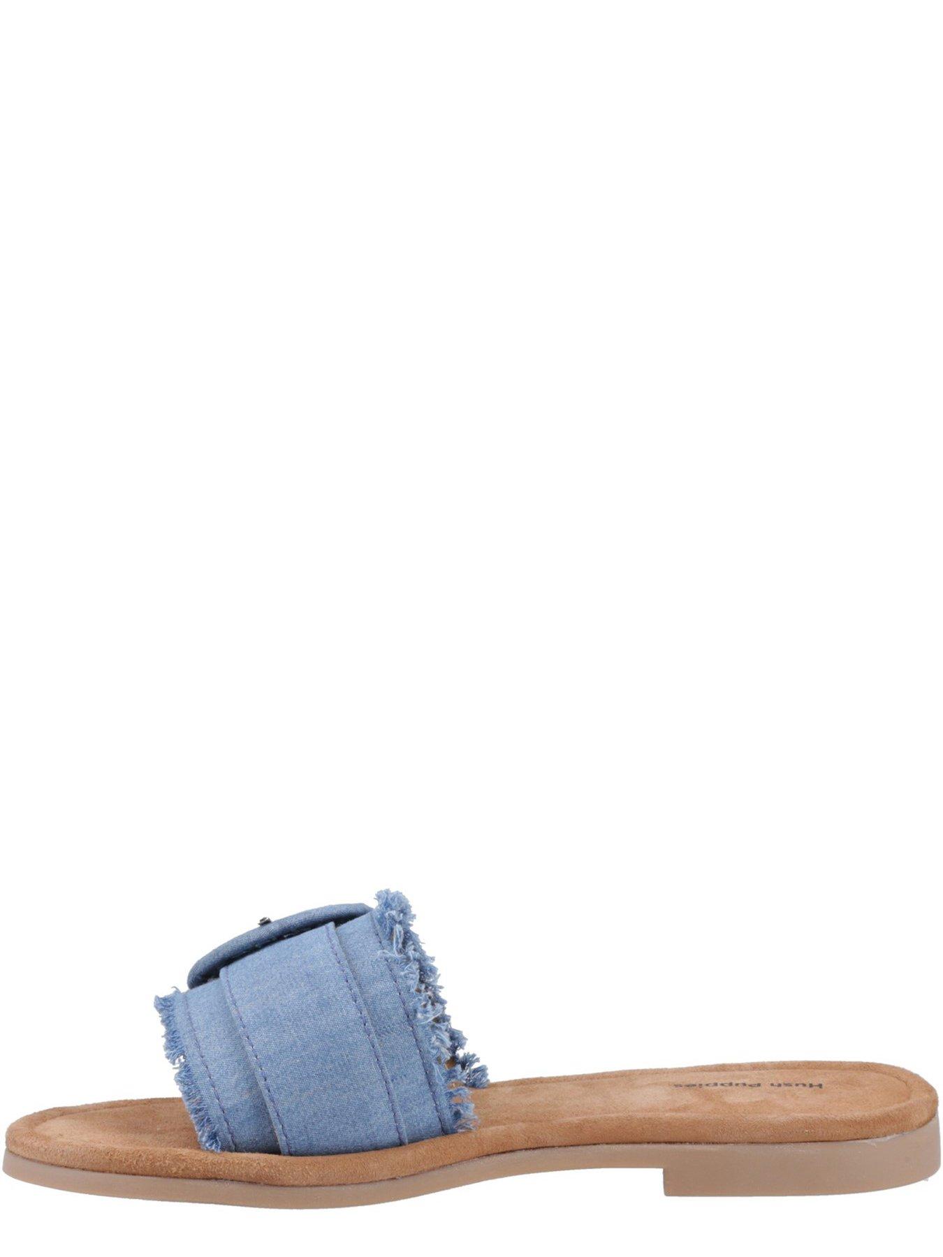  image of hush-puppies-hayley-buckle-slide-denim