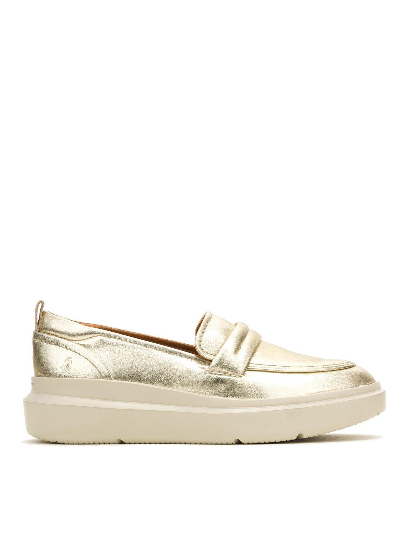  image of hush-puppies-joy-penny-leather-loafer-champagne