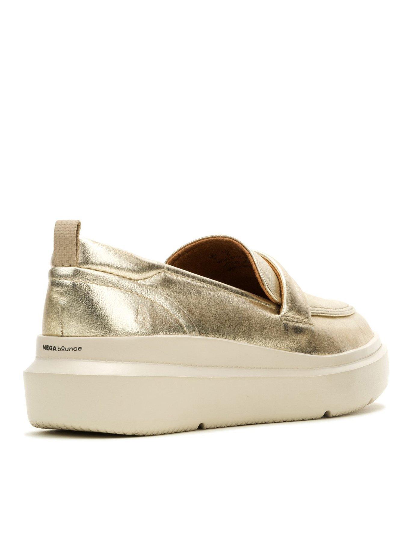  image of hush-puppies-joy-penny-leather-loafer-champagne