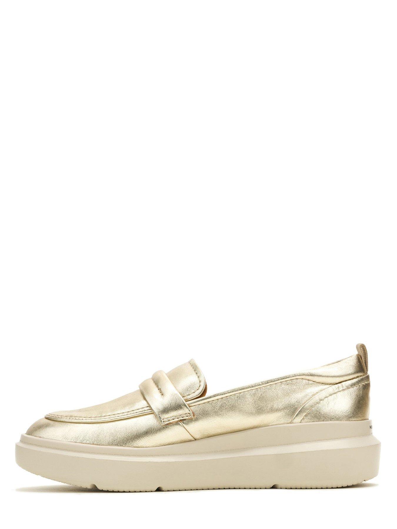  image of hush-puppies-joy-penny-leather-loafer-champagne