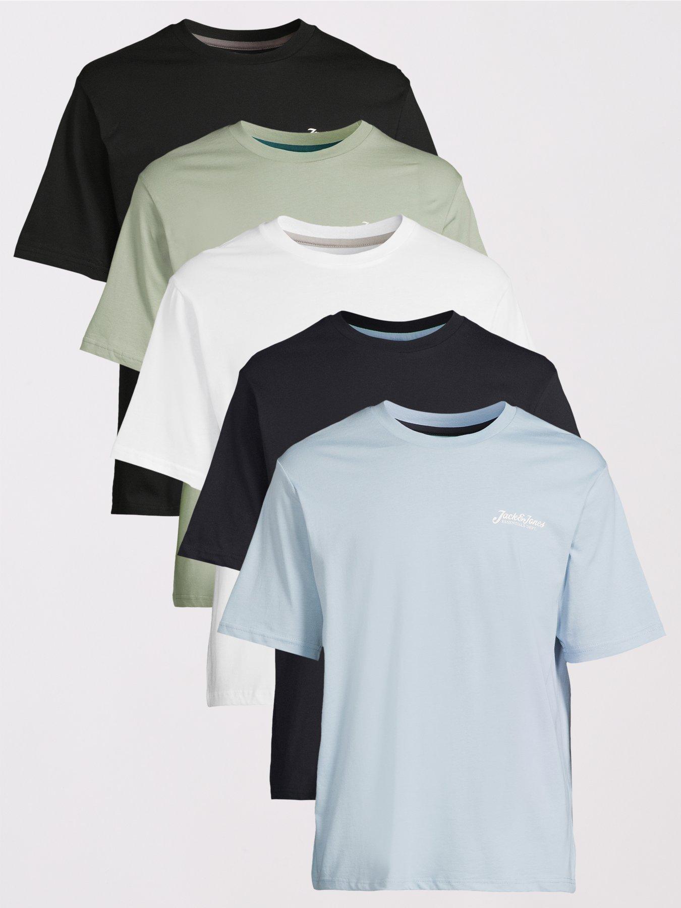 undefined 5-Pack Script Chest Logo T-Shirt - Black