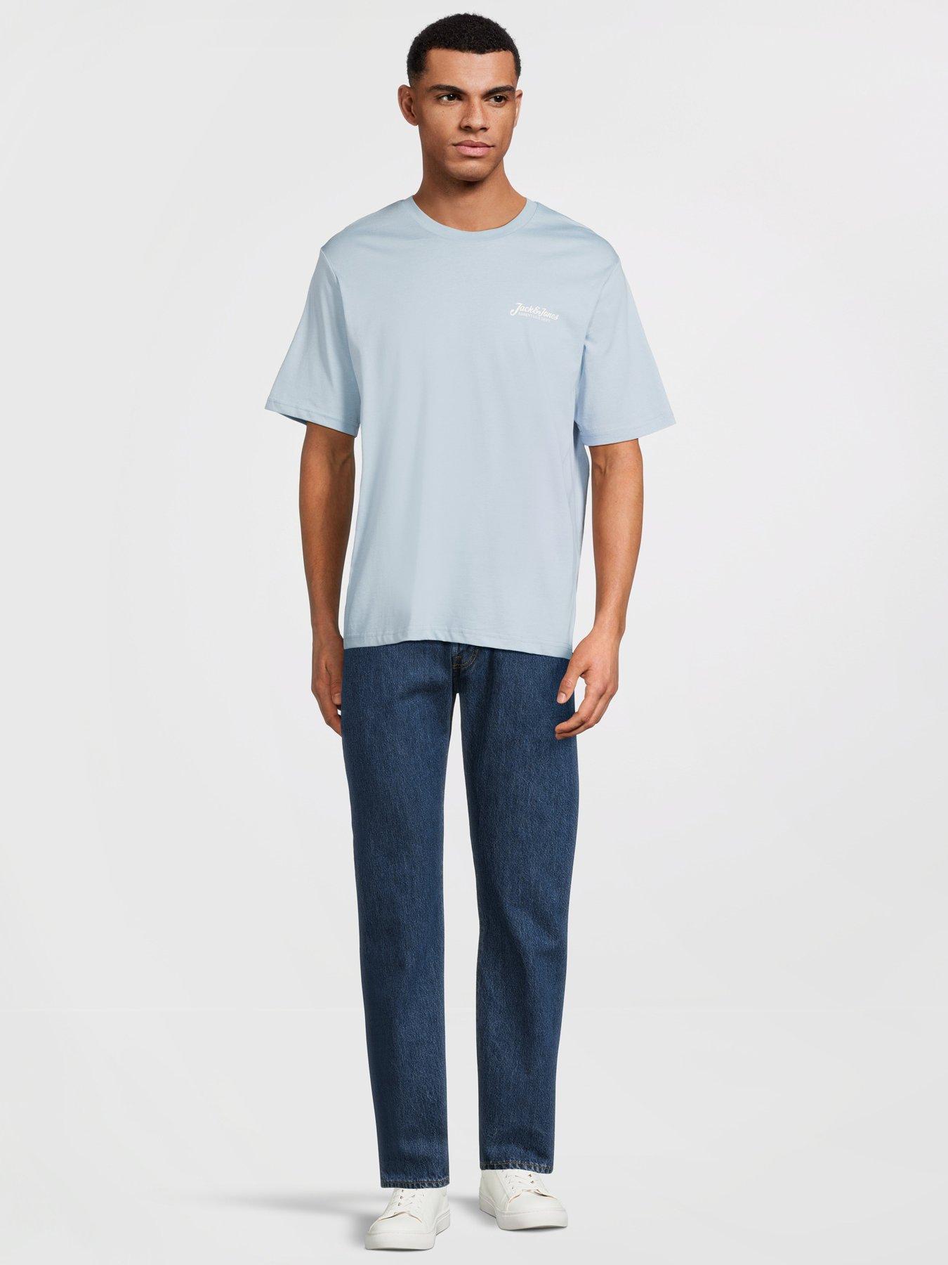Image 4 of 6 of Jack & Jones 5-Pack Script Chest Logo T-Shirt - Black