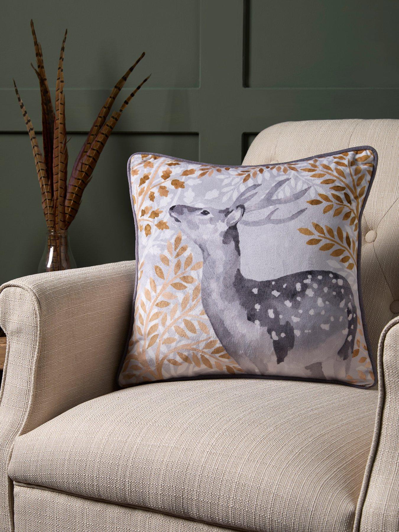 undefined Dreams  &  Drapes Forest Animals Velvet Filled Cushion