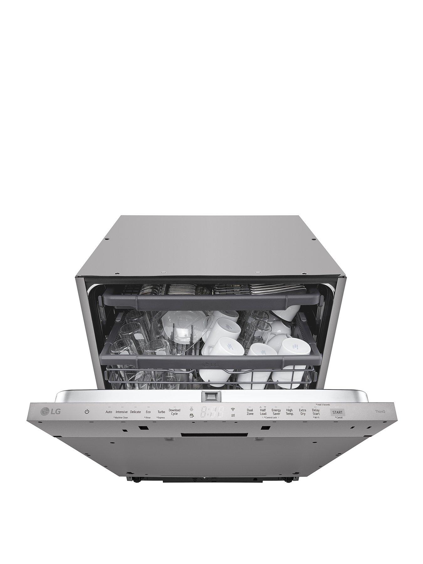  image of lg-quadwash-db243tx-14-ps-wifi-connected-integrated-full-size-dishwasher-d-rated