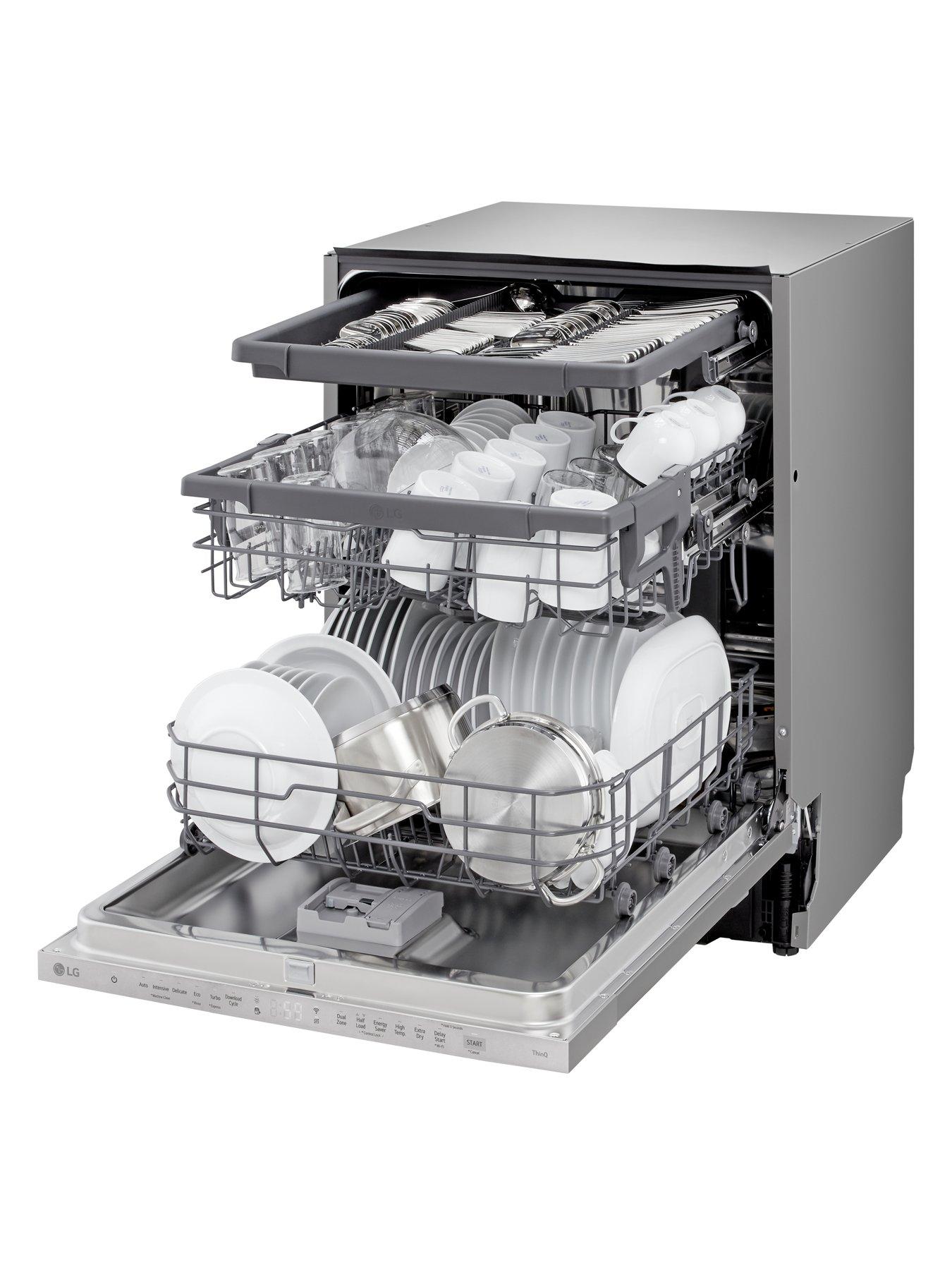  image of lg-quadwash-db243tx-14-ps-wifi-connected-integrated-full-size-dishwasher-d-rated