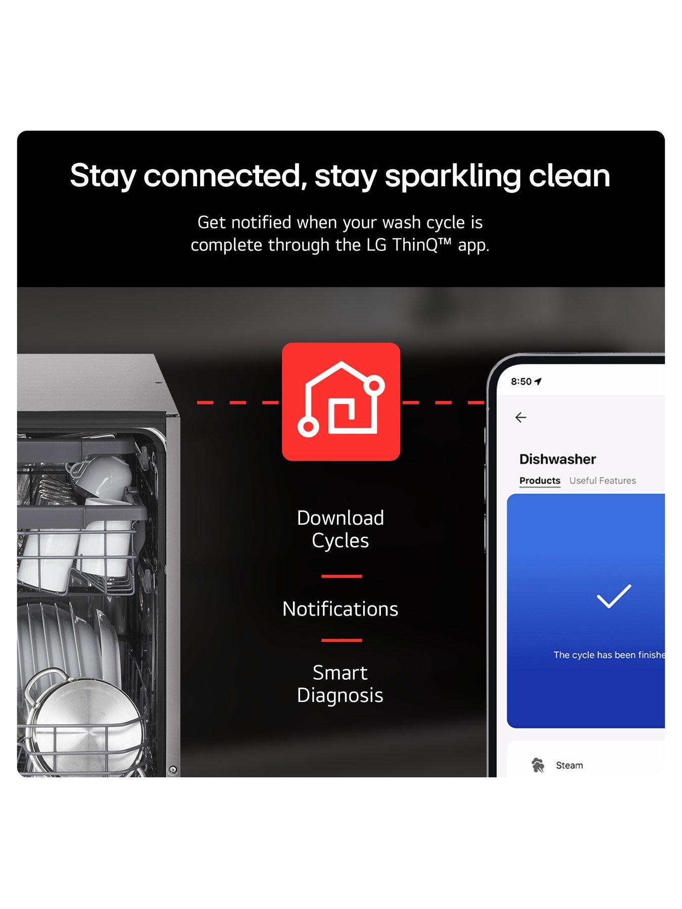  image of lg-quadwash-db243tx-14-ps-wifi-connected-integrated-full-size-dishwasher-d-rated