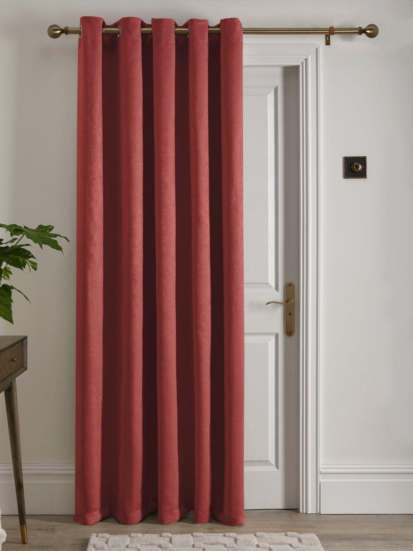 Fusion Strata Textured Dim Out Single Panel Door Curtain