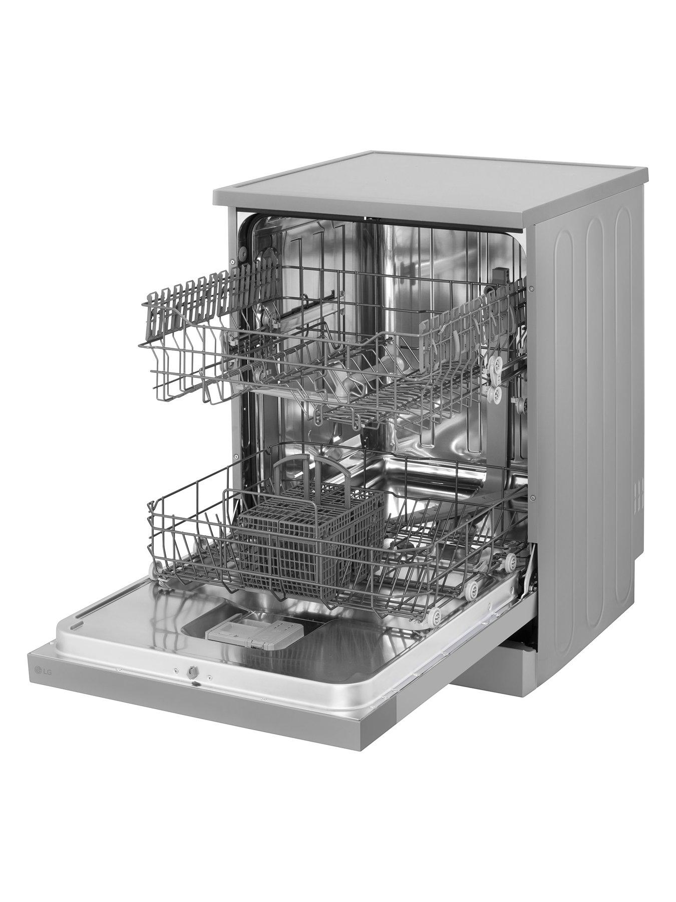  image of lg-df030fl-13-setting-freestanding-fullsize-dishwasher-silver-e-rated