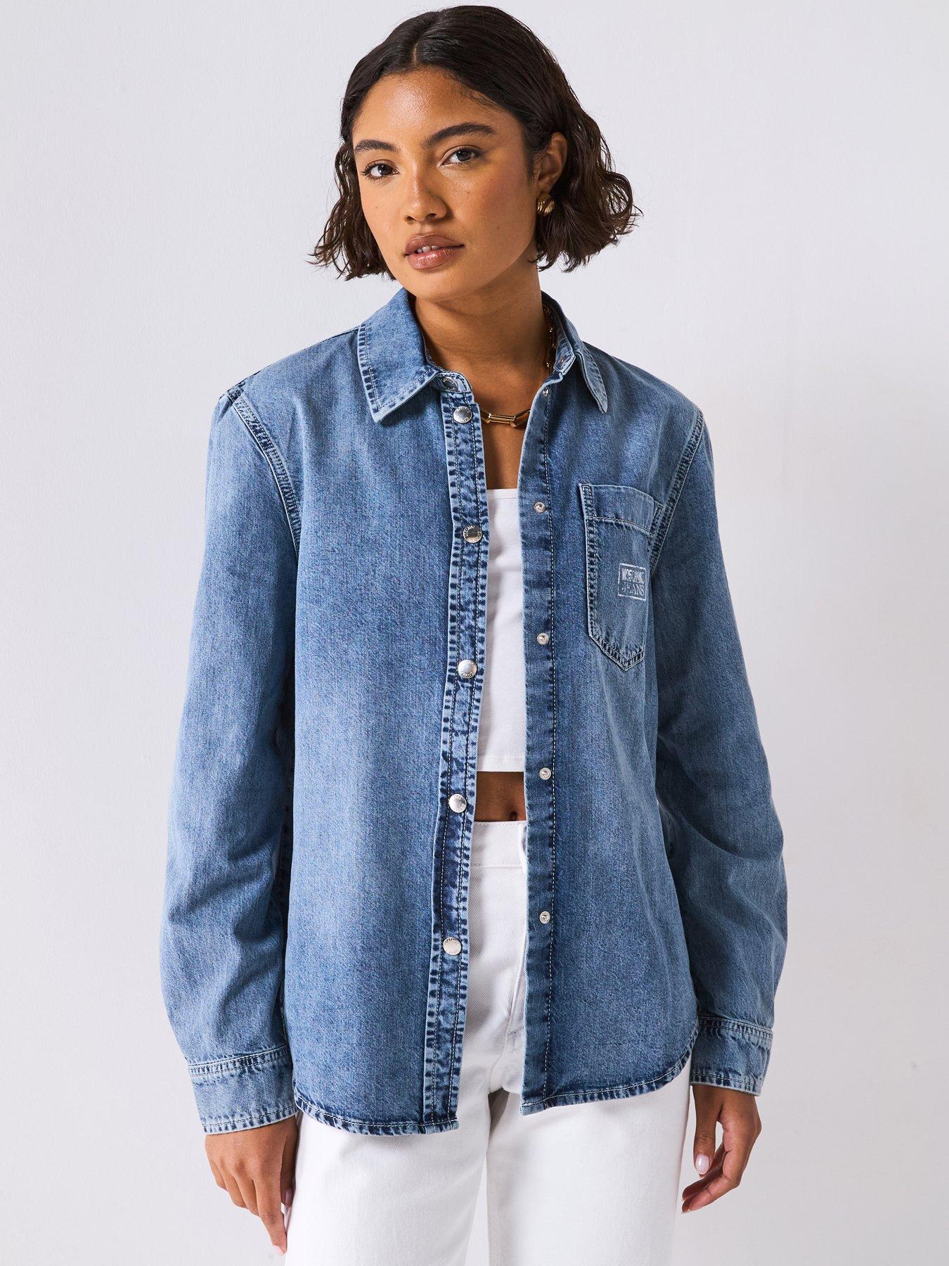 Moschino Jeans Lightweight Denim Shirt - Blue