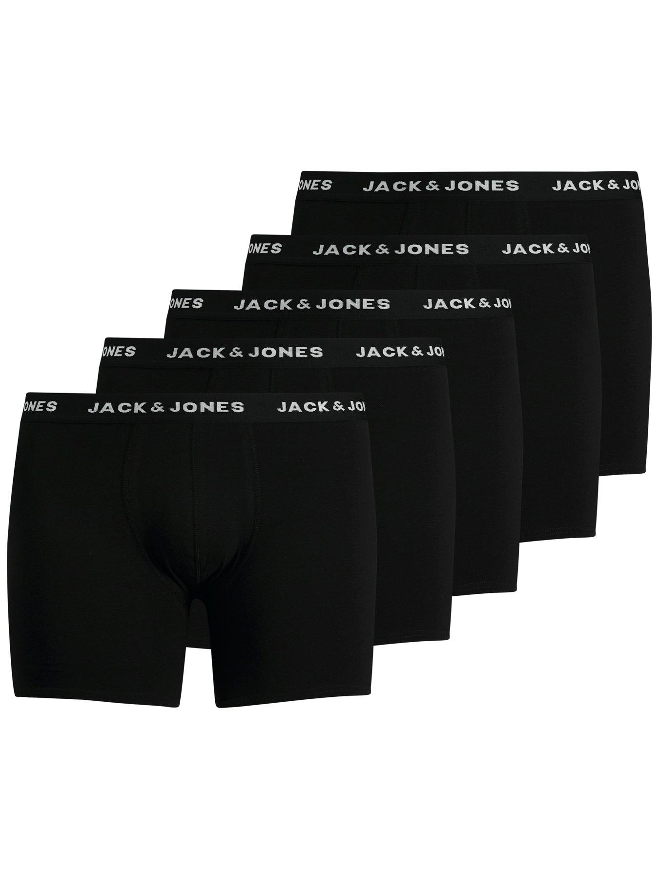 jack-jones-plus-size-huey-5-pack-trunks-black