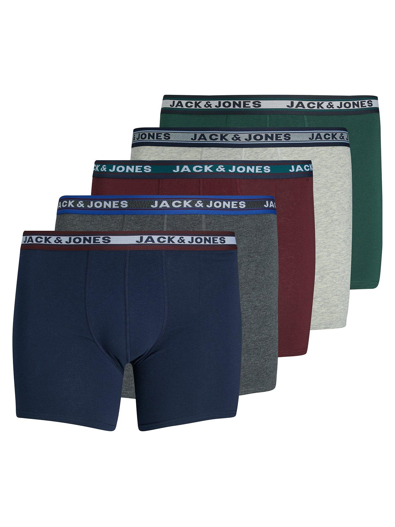 Jack & Jones Plus Size Oliver 5 Pack Trunks - Multi