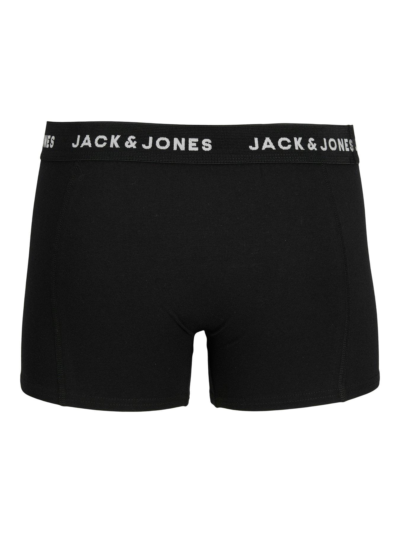  image of jack-jones-plus-size-huey-7-pack-trunks-black