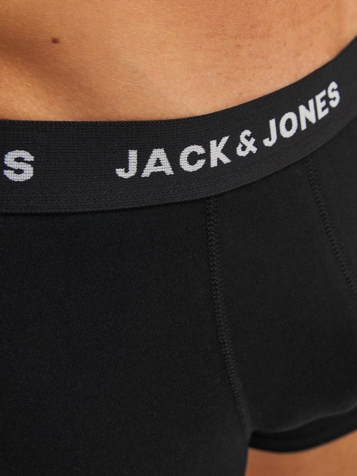  image of jack-jones-plus-size-huey-7-pack-trunks-black