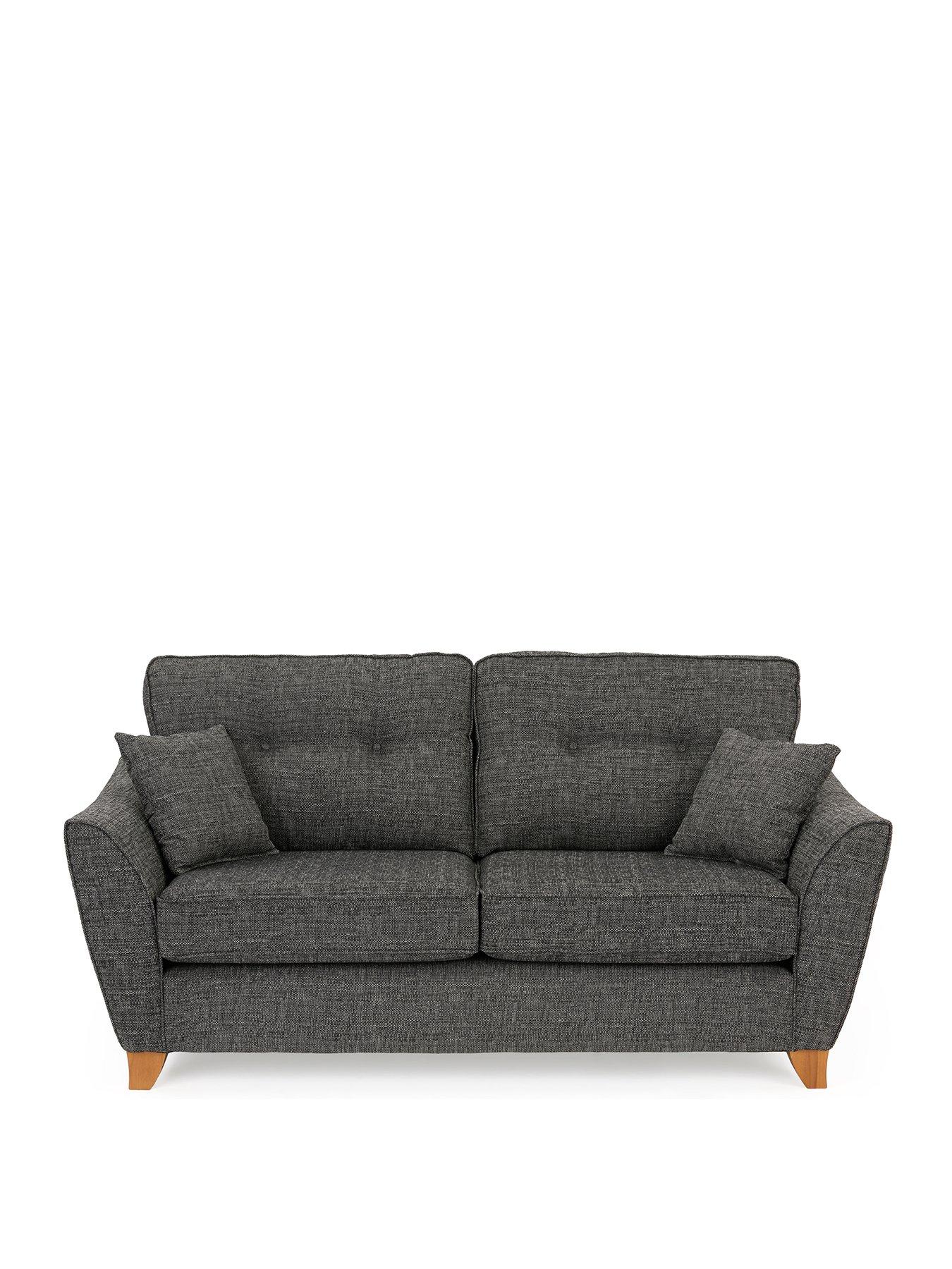 Image 2 of 7 of The Very Collection Halstow 2 Seater Fabric Sofa&nbsp;- Charcoal -&nbsp;Made to order in the UK