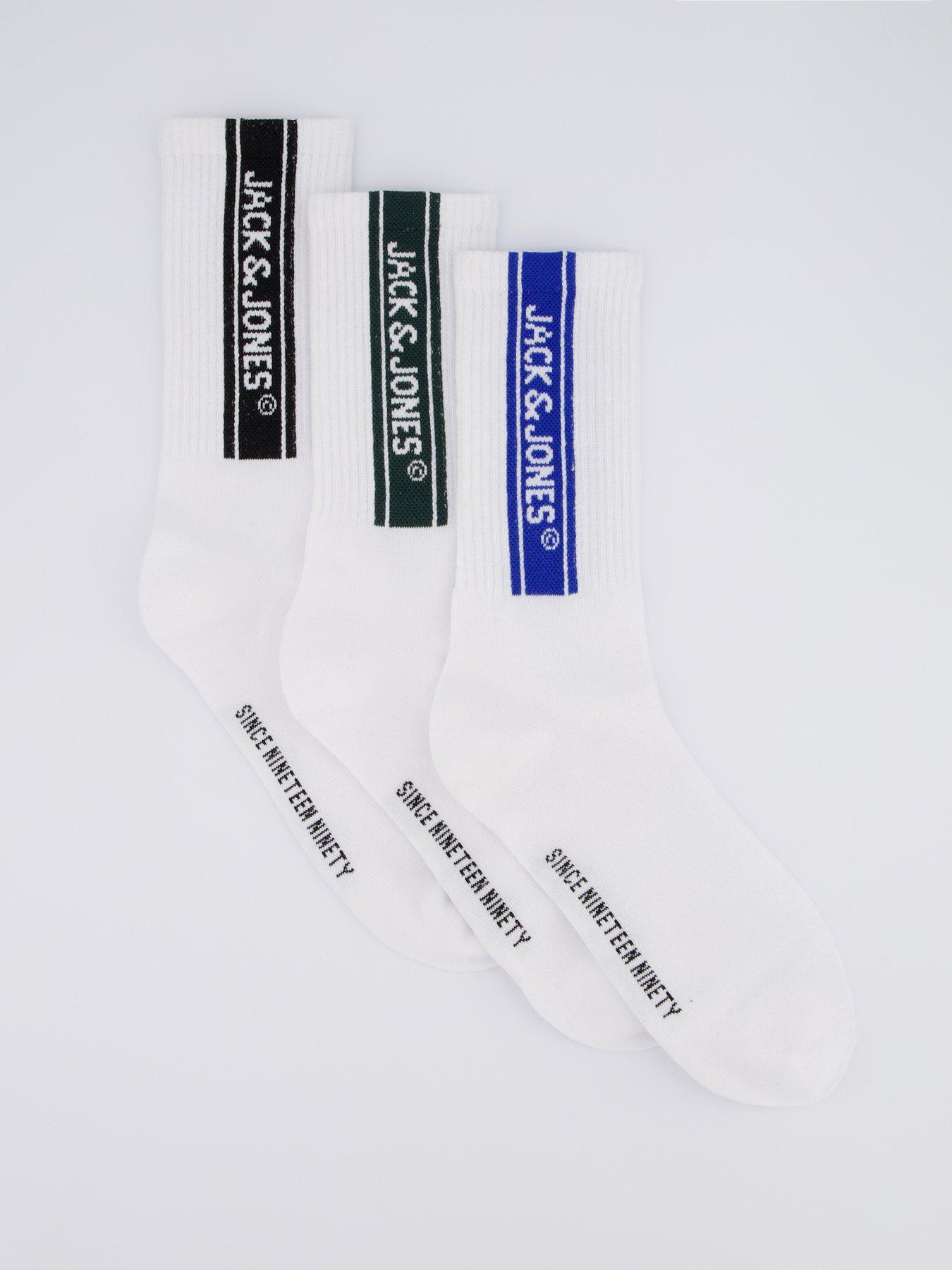 undefined Jacseth 3 Pack Tennis Crew Socks - White
