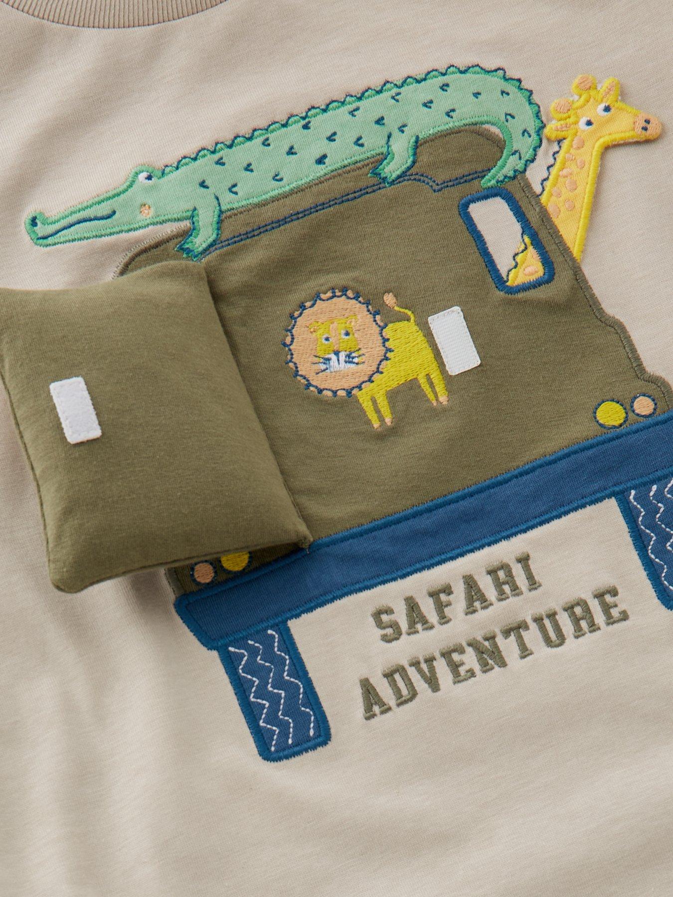  image of mini-v-by-very-boys-safari-3d-effect-t-shirt-beige