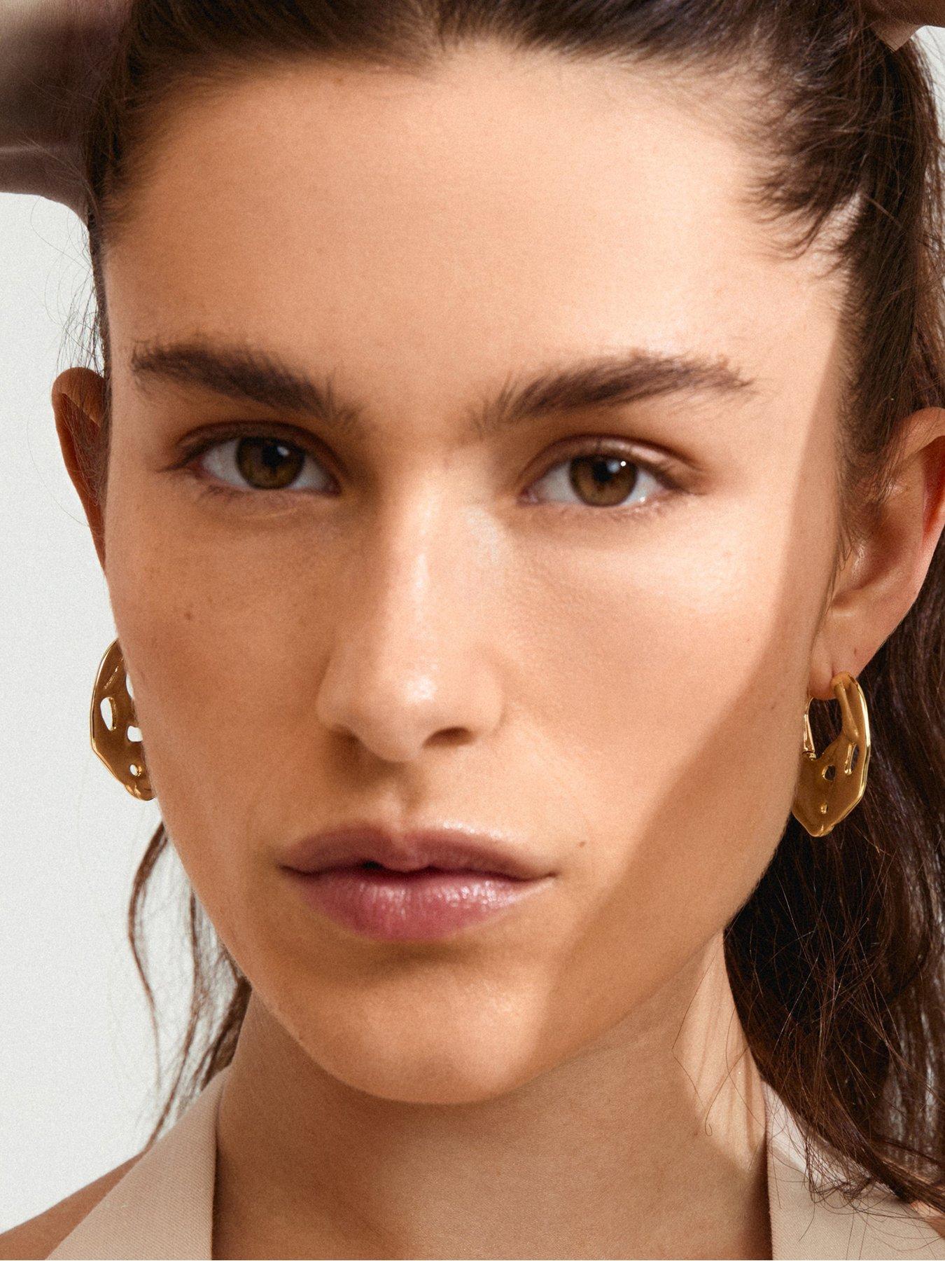  image of pilgrim-dawnnbsphoop-earrings-gold-plated