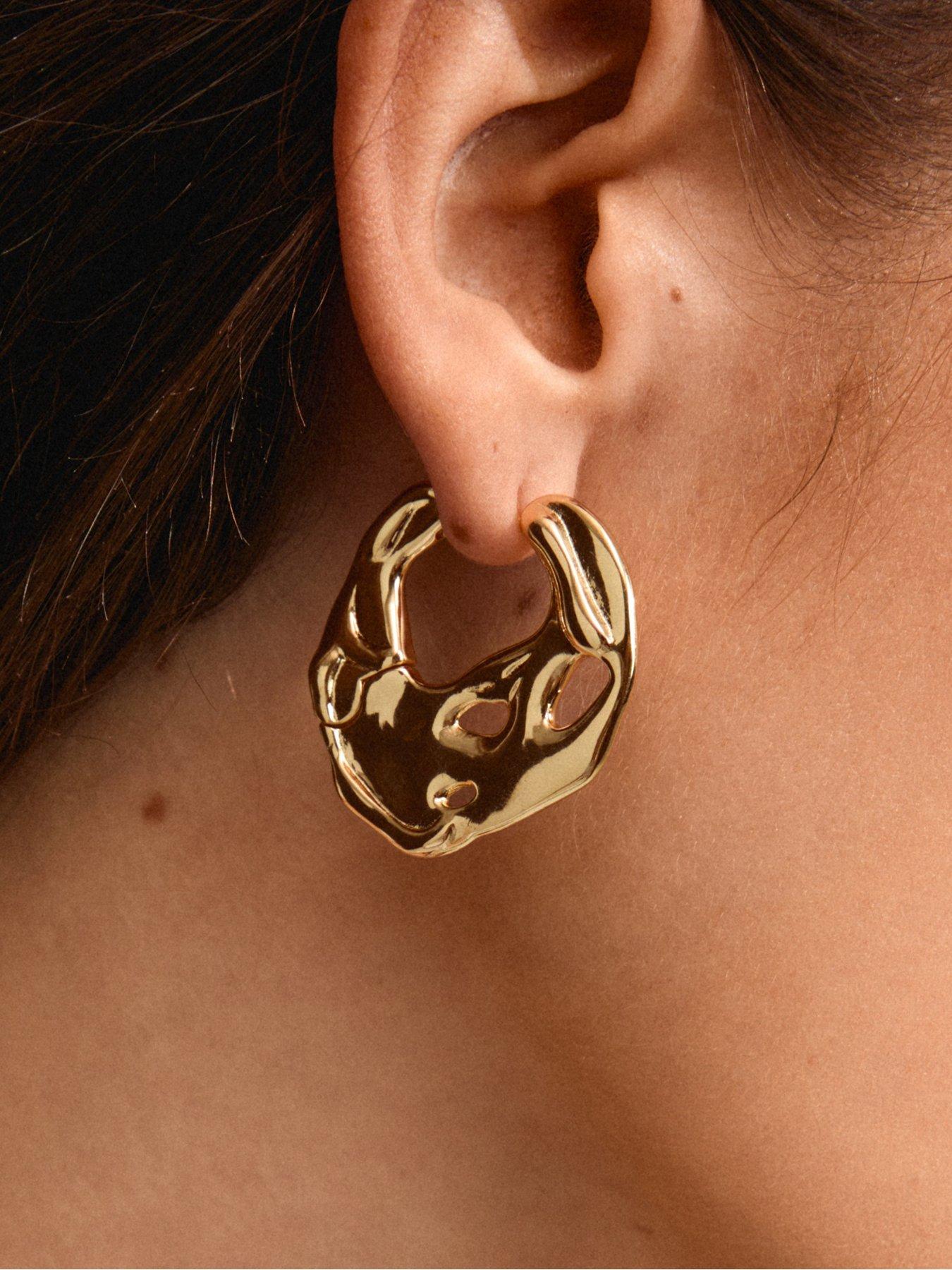  image of pilgrim-dawnnbsphoop-earrings-gold-plated