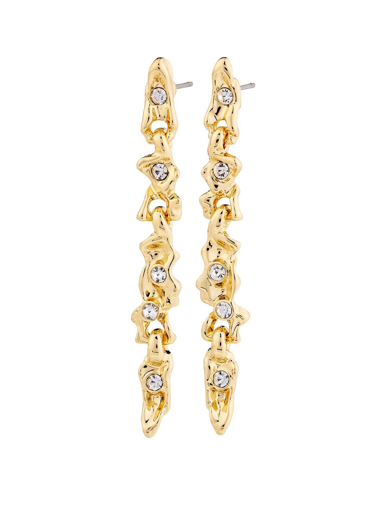 undefined SUNSET crystal earrings gold-plated