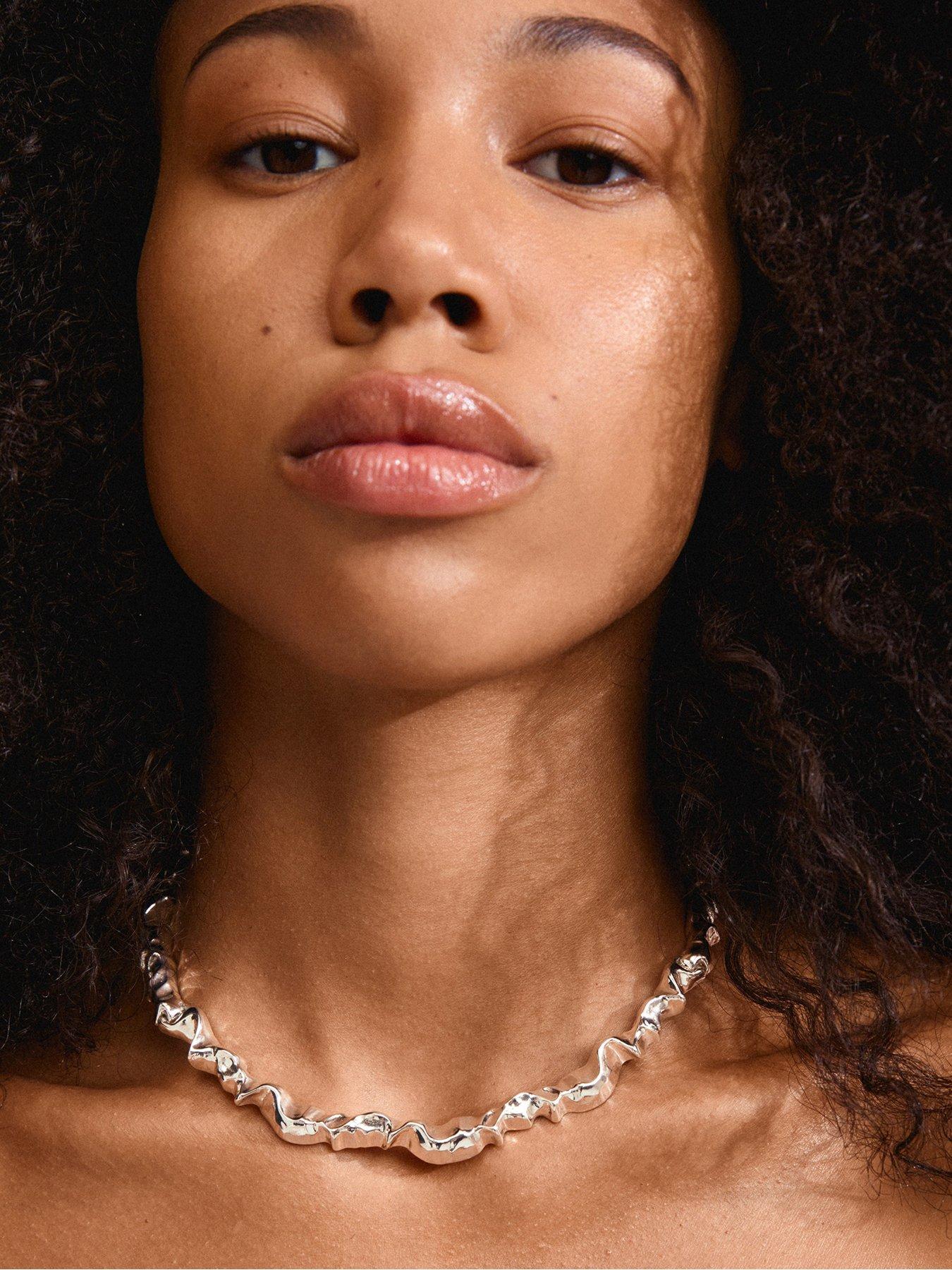 Image 3 of 3 of Pilgrim Sunset Necklace -Plated - Silver