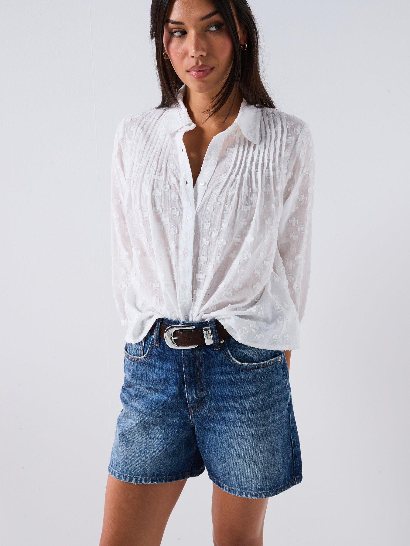 undefined Dobby Texture Shirt - White
