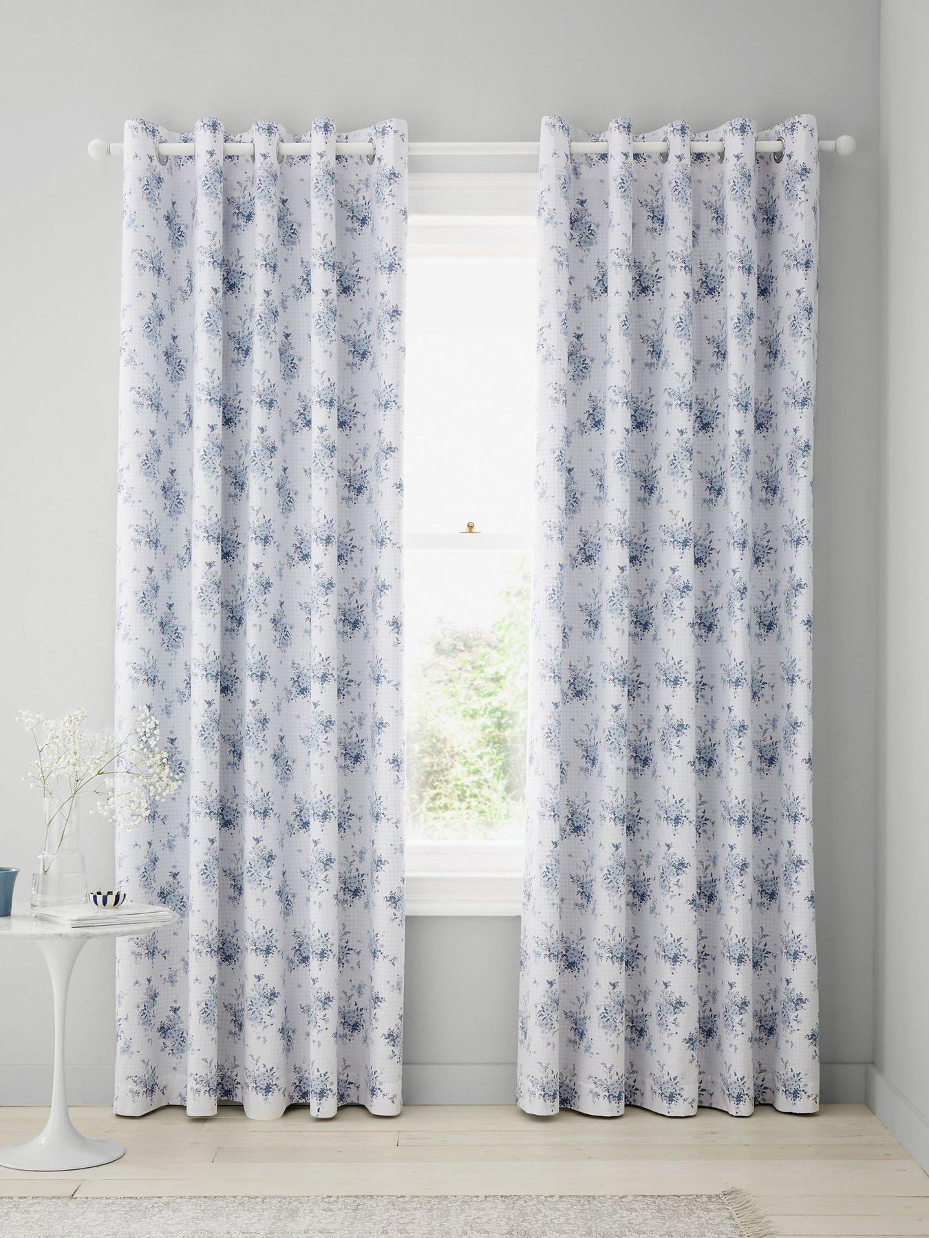 Catherine Lansfield Lucie Floral Eyelet Curtains