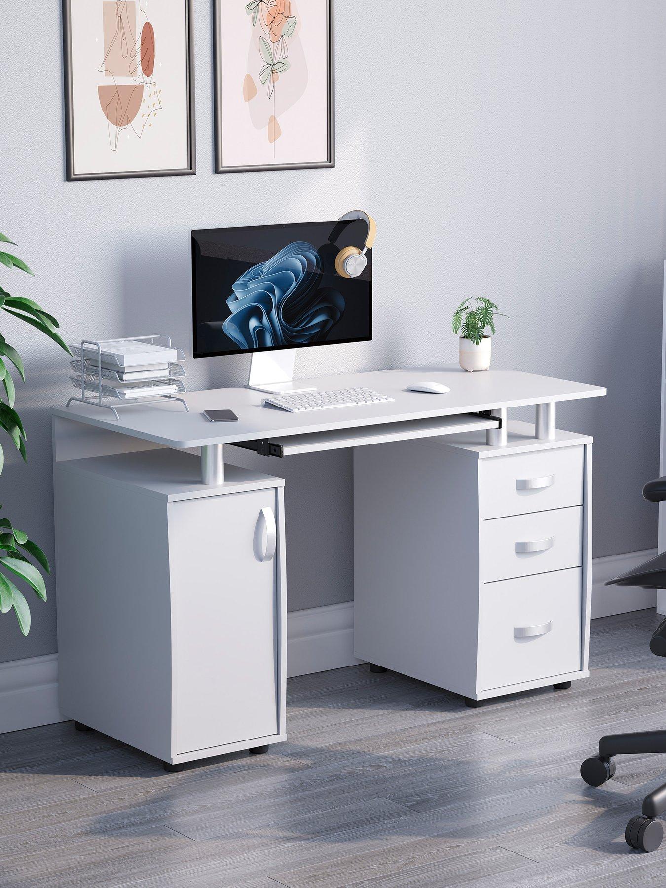 Image 1 of 7 of Vida Designs Otley 3 Drawer Computer Desk