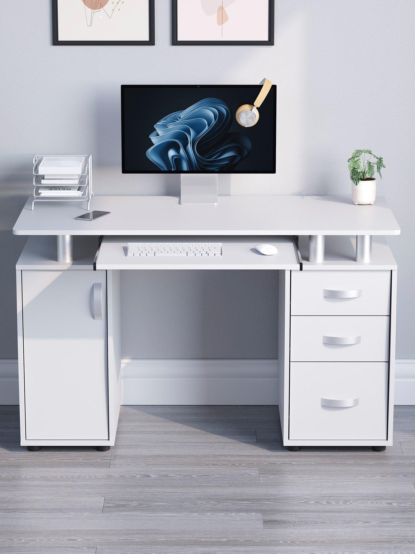 Image 3 of 7 of Vida Designs Otley 3 Drawer Computer Desk