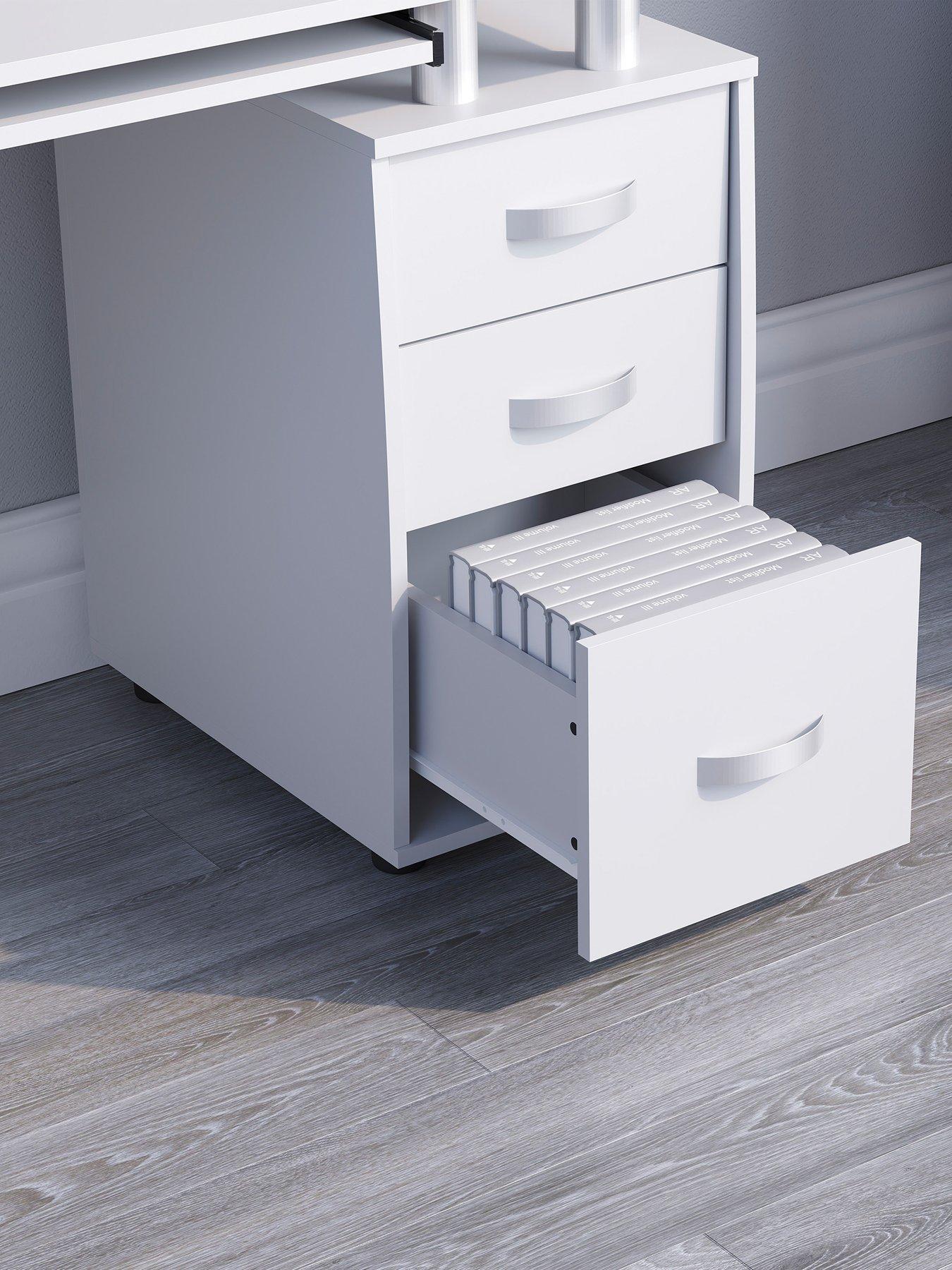 Image 6 of 7 of Vida Designs Otley 3 Drawer Computer Desk