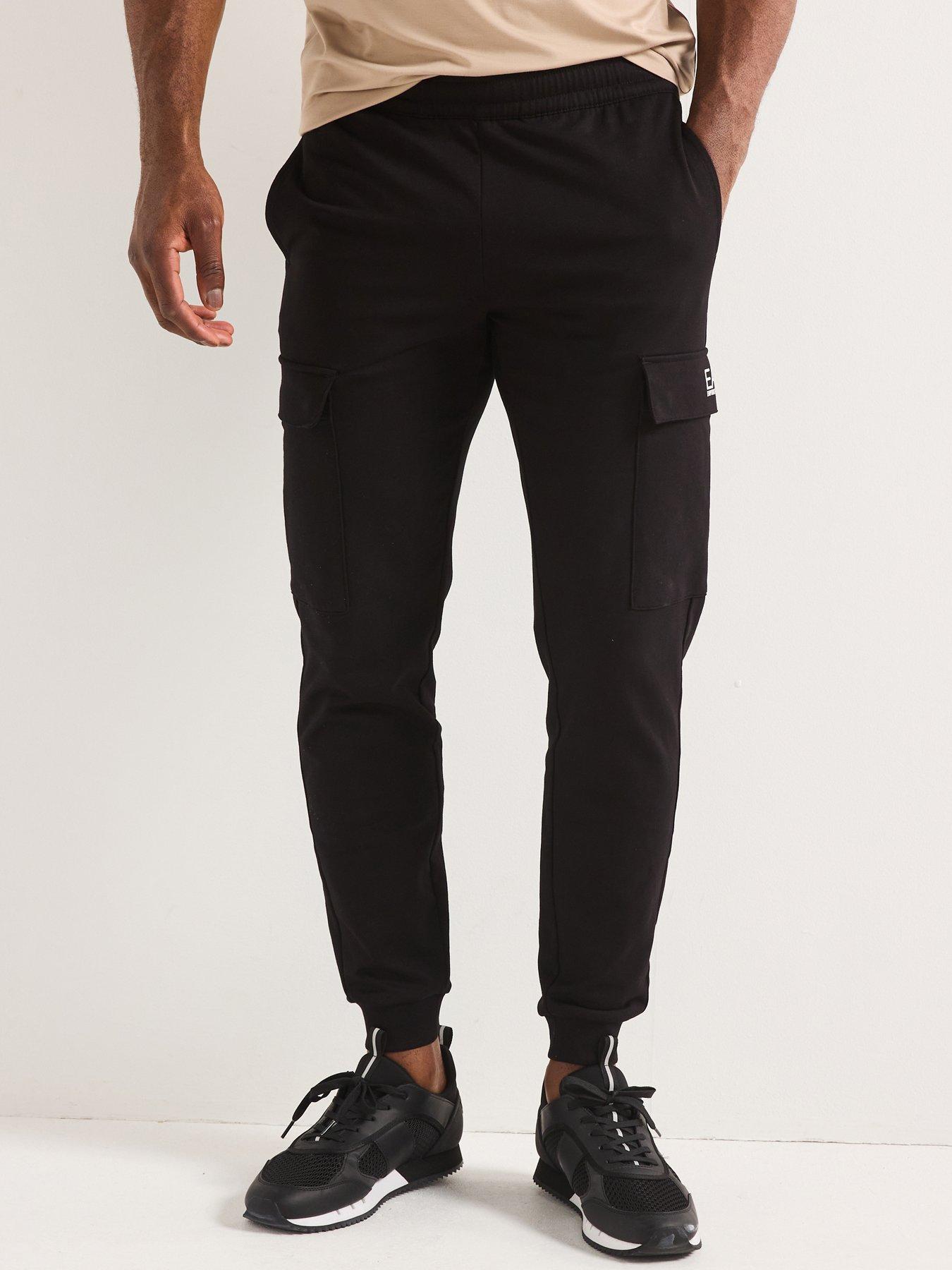 EA7 Emporio Armani Core ID Cargo Trousers Black Littlewoods