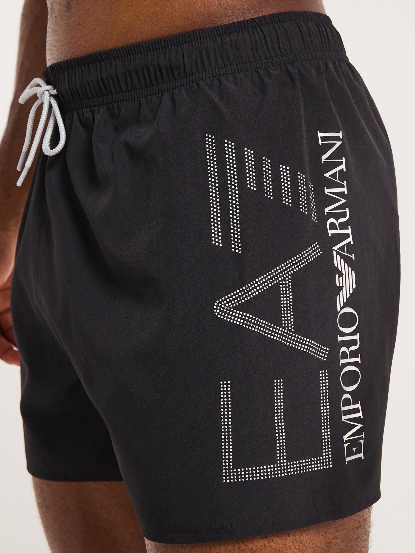  image of ea7-emporio-armani-logo-swim-shorts-black