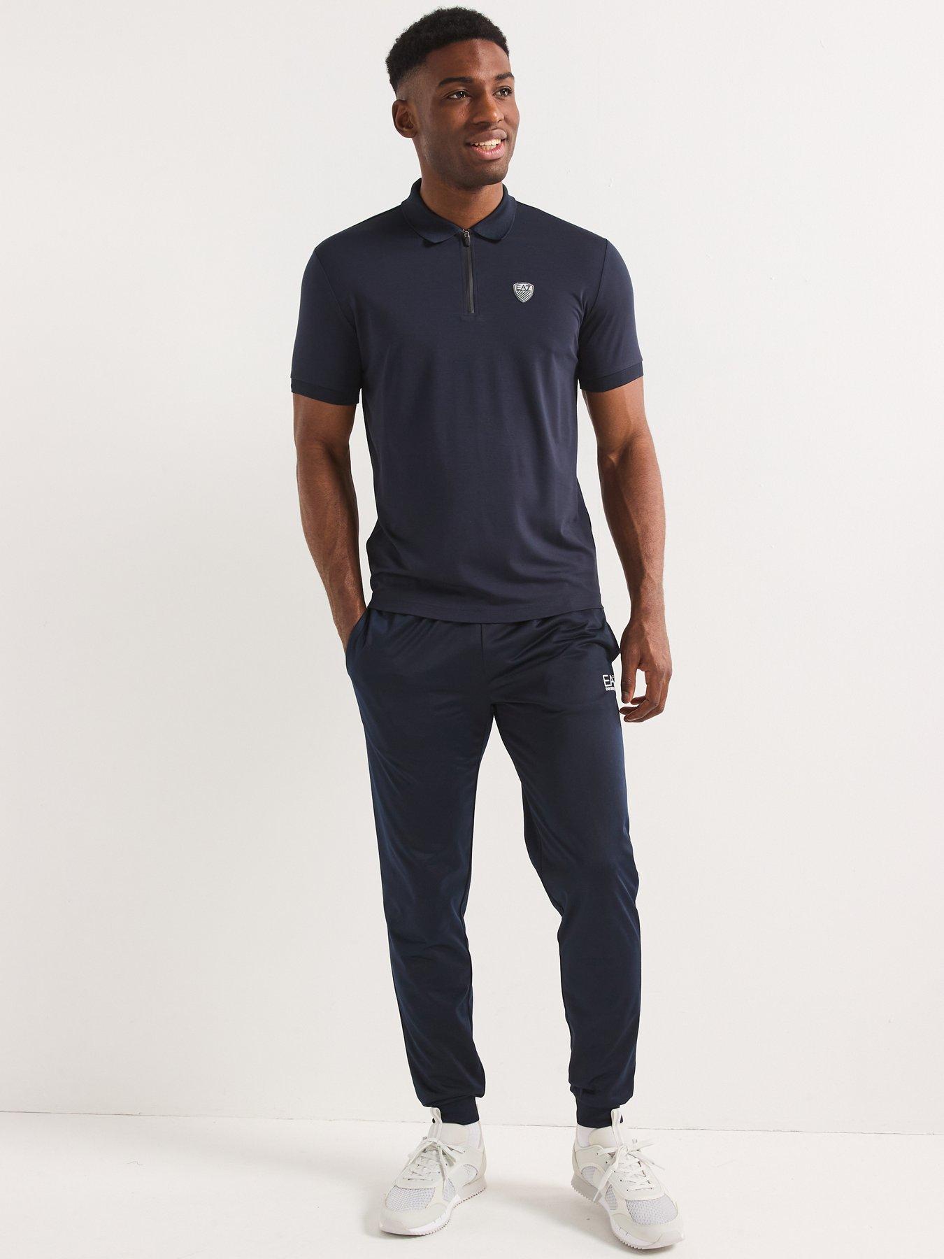 Image 3 of 5 of EA7 Emporio Armani Premium Shield Polo Shirt - Dark Blue