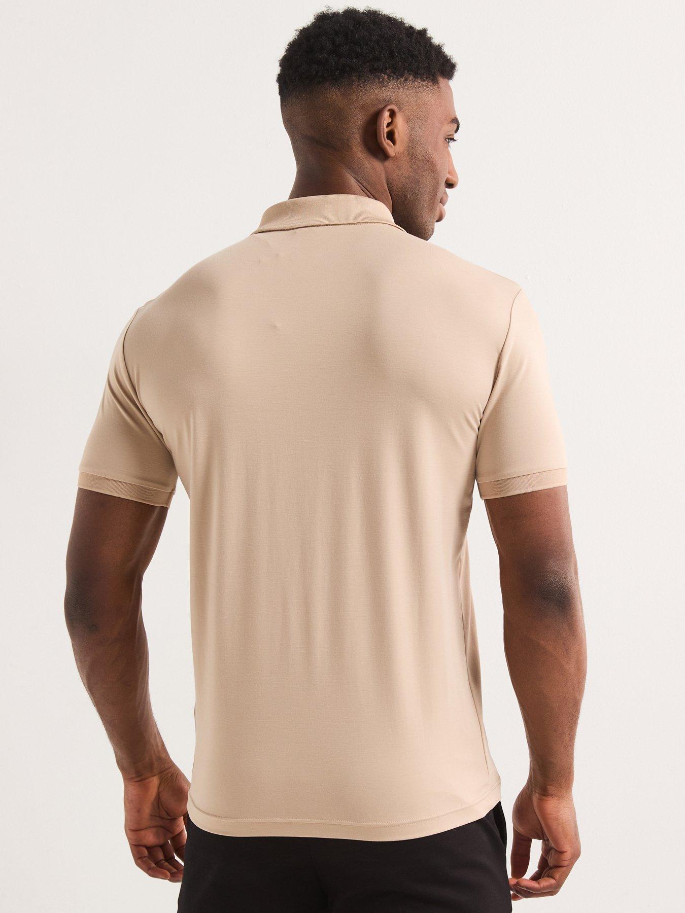  image of ea7-emporio-armani-premium-shield-polo-shirt-beige