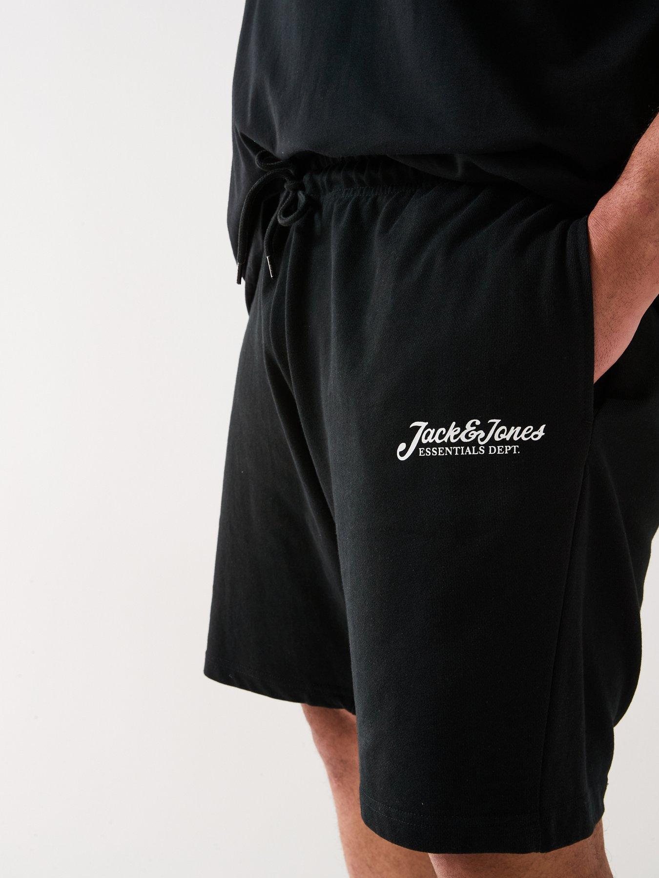  image of jack-jones-big-tall-beau-t-shirt-sweat-shorts-set