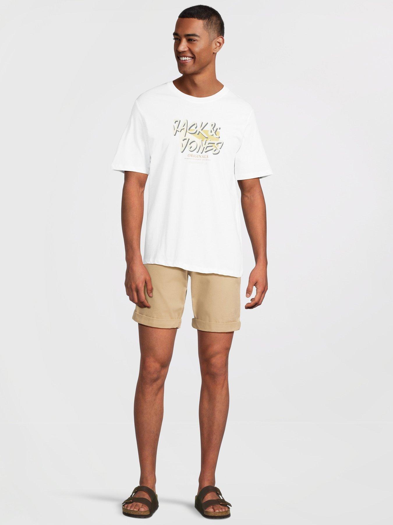  image of jack-jones-2-pack-chino-shorts-dark-navytan