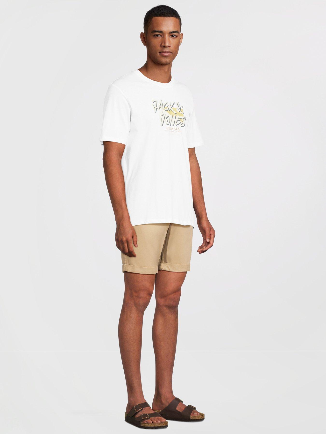  image of jack-jones-2-pack-chino-shorts-dark-navytan